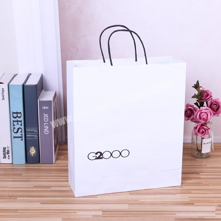 Hot Sale Wholesale White Paper Bag with Custom Logo Print