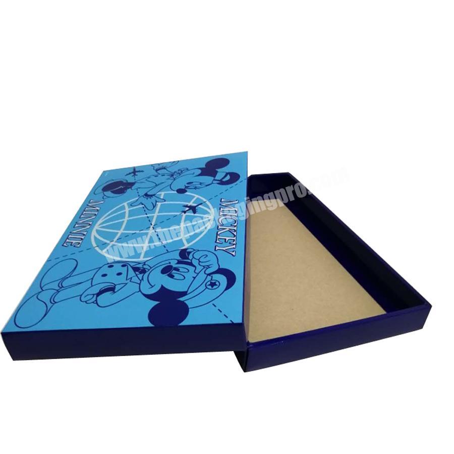Hot Sales Blue Cartoon Mickey Mouse Craft Clothes Shipping Packing Box For Kids Gift