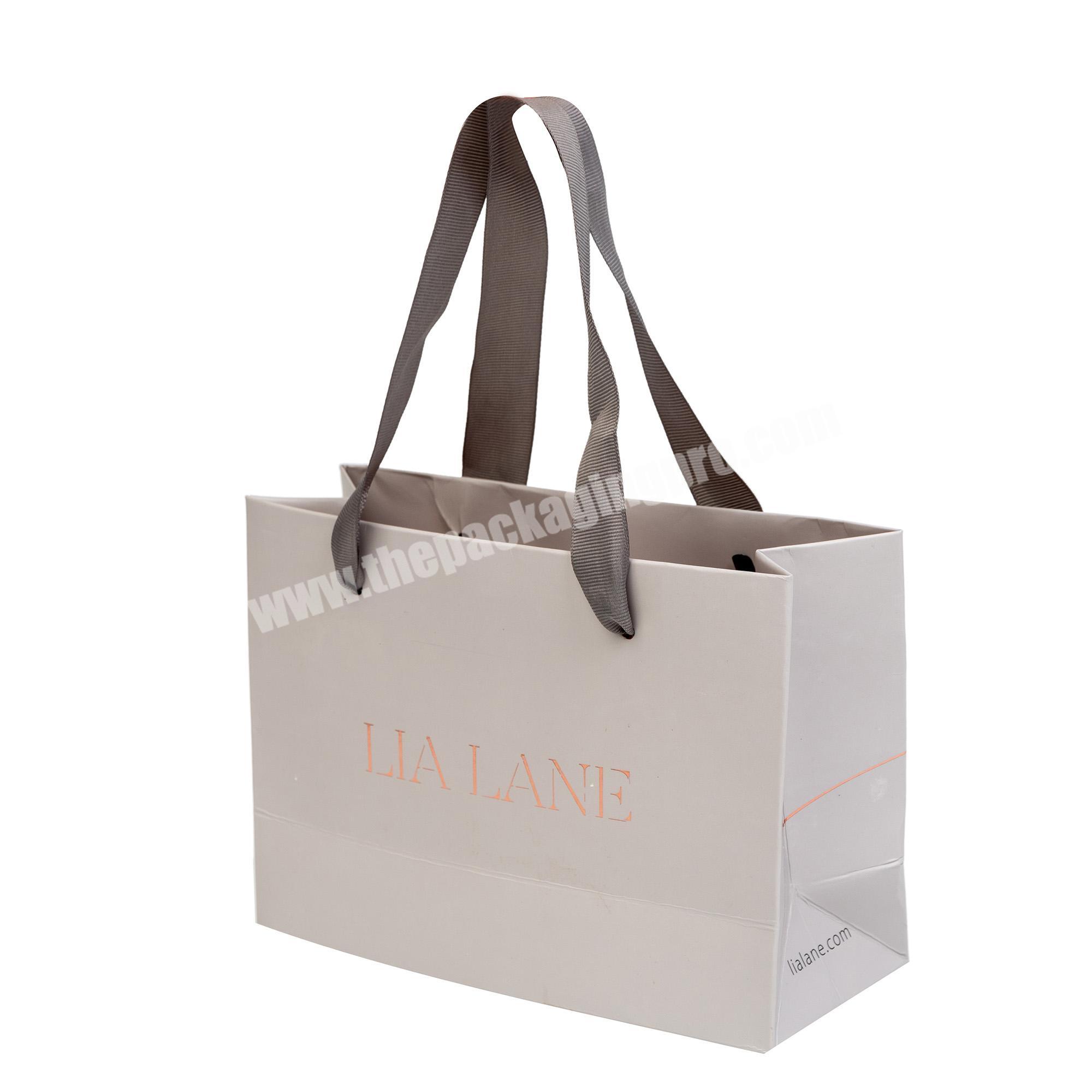 Hot Sales Fancy Paper Bag Custom Kraft Paper Luxury Shopping Gift Paper Bag With Ribbon Handle