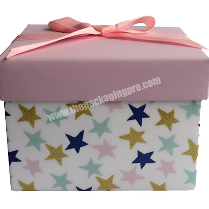 Hot Sales Pink Luxury Handmade Rigid Girls Birthday Gift Xmas Kids Packaging Box For Party Surprise