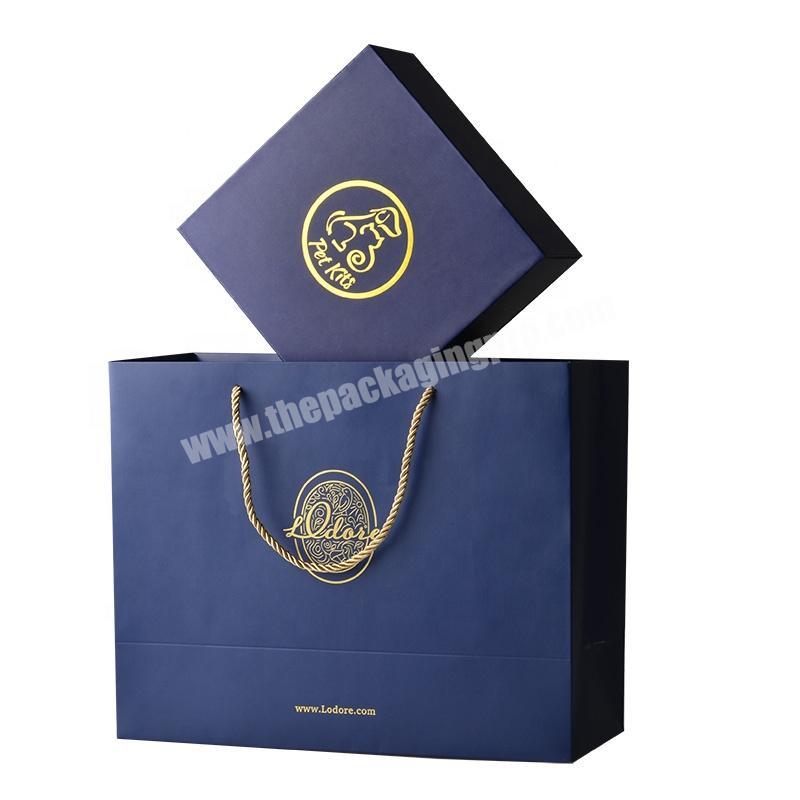Hot Selling Luxury Gold Foil Gift Packaging Shopping Paper Bag Custom Packing Bag With Your Own Logo Print