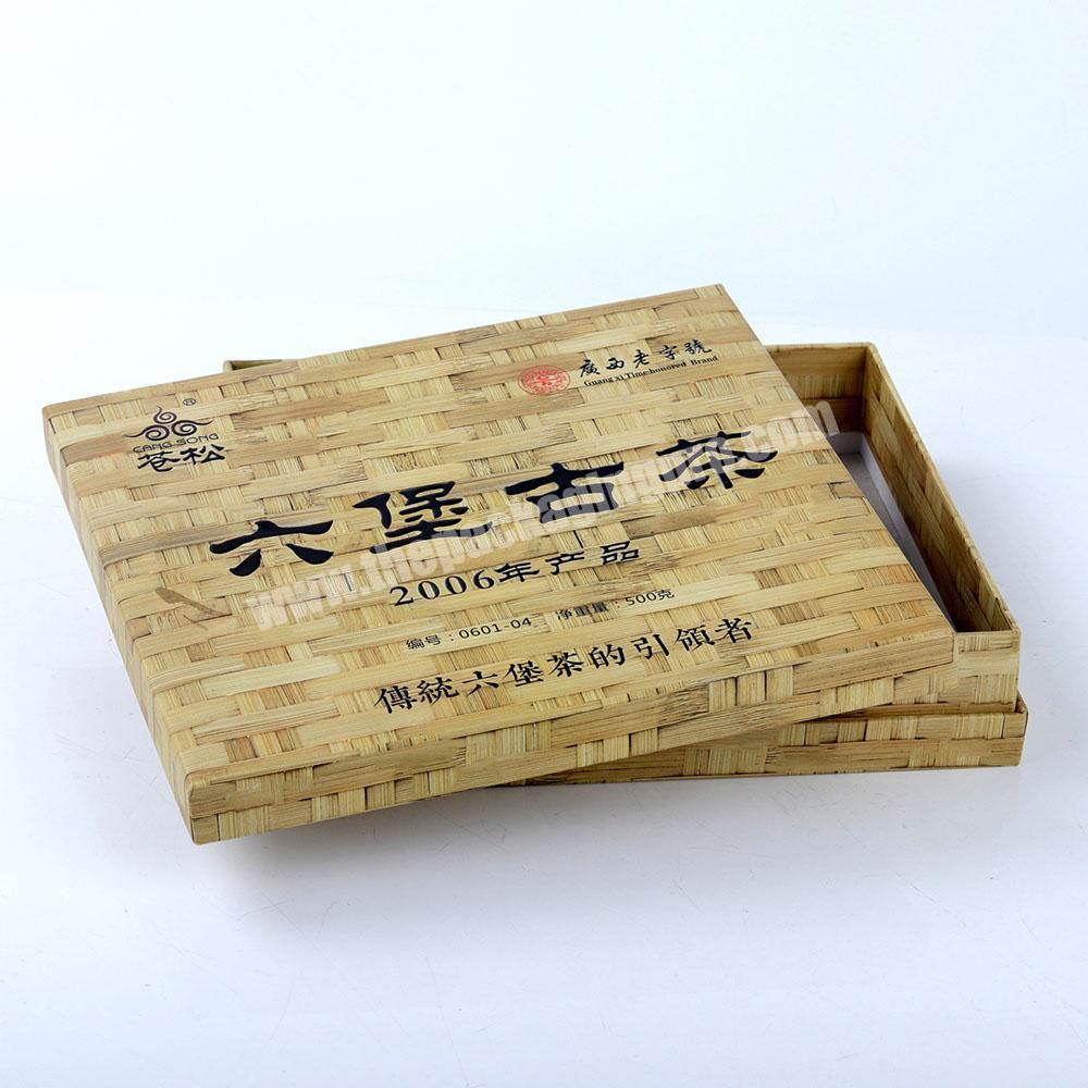 Hot sale natural environmental protection luxury wood grain paper cardboard tea boxes for sale