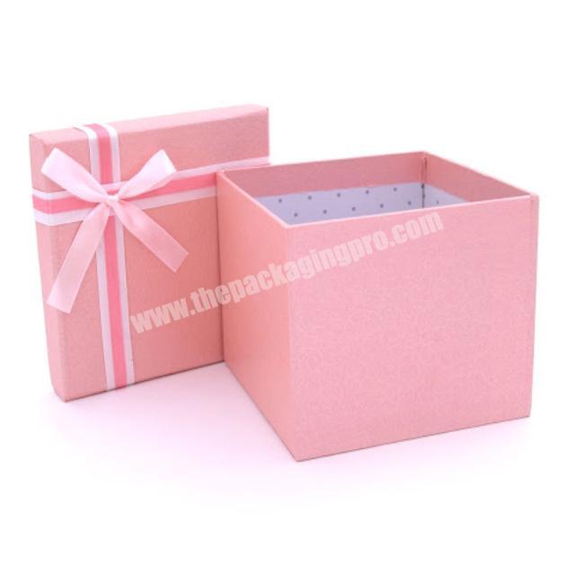 Hot sales pink cardboard large toys packing box birthday gift paper box