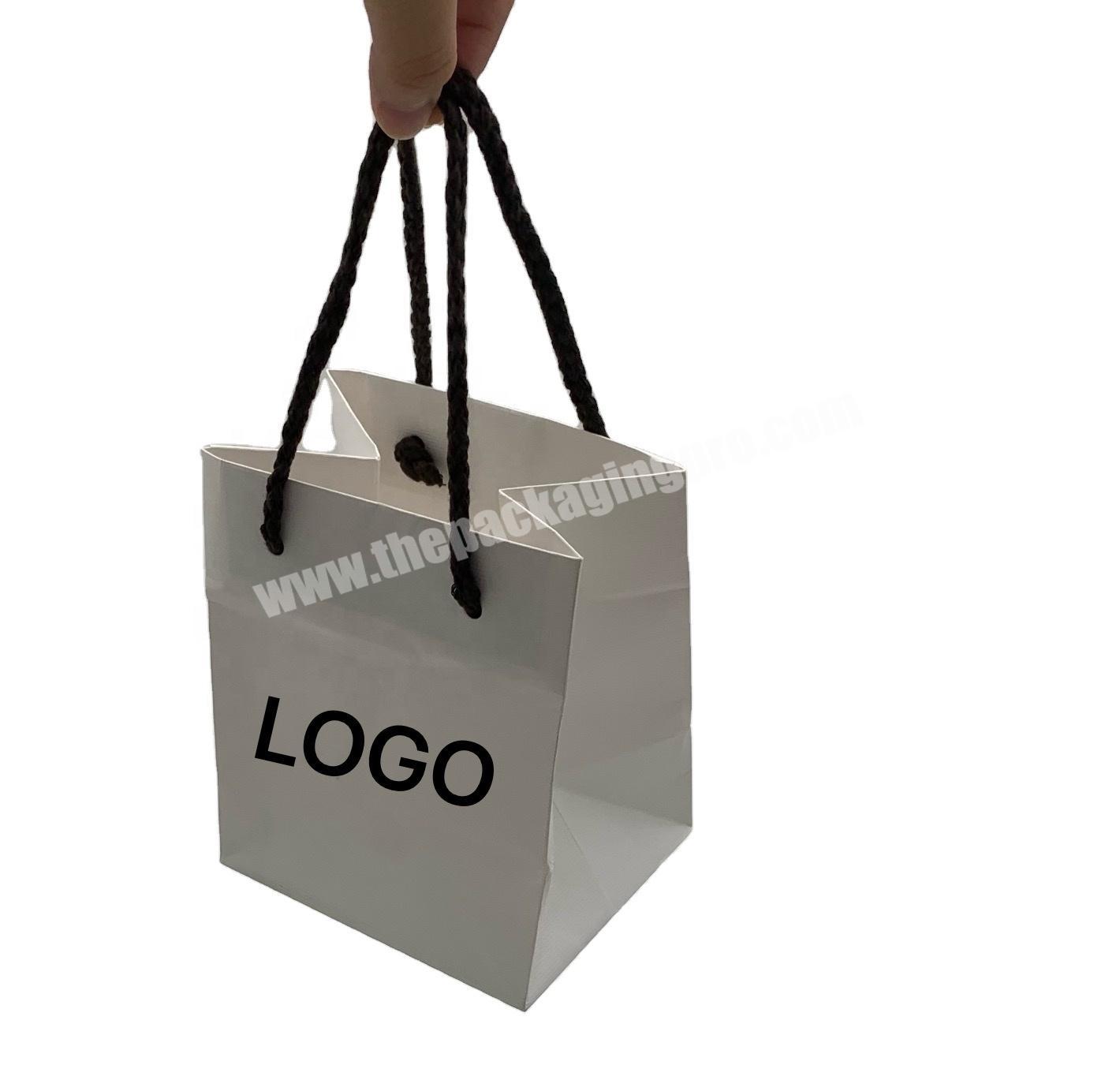 Hot selling small gift fancy paper bags for watch/jewelry/cosmetic lipsticks packaging with custom logo