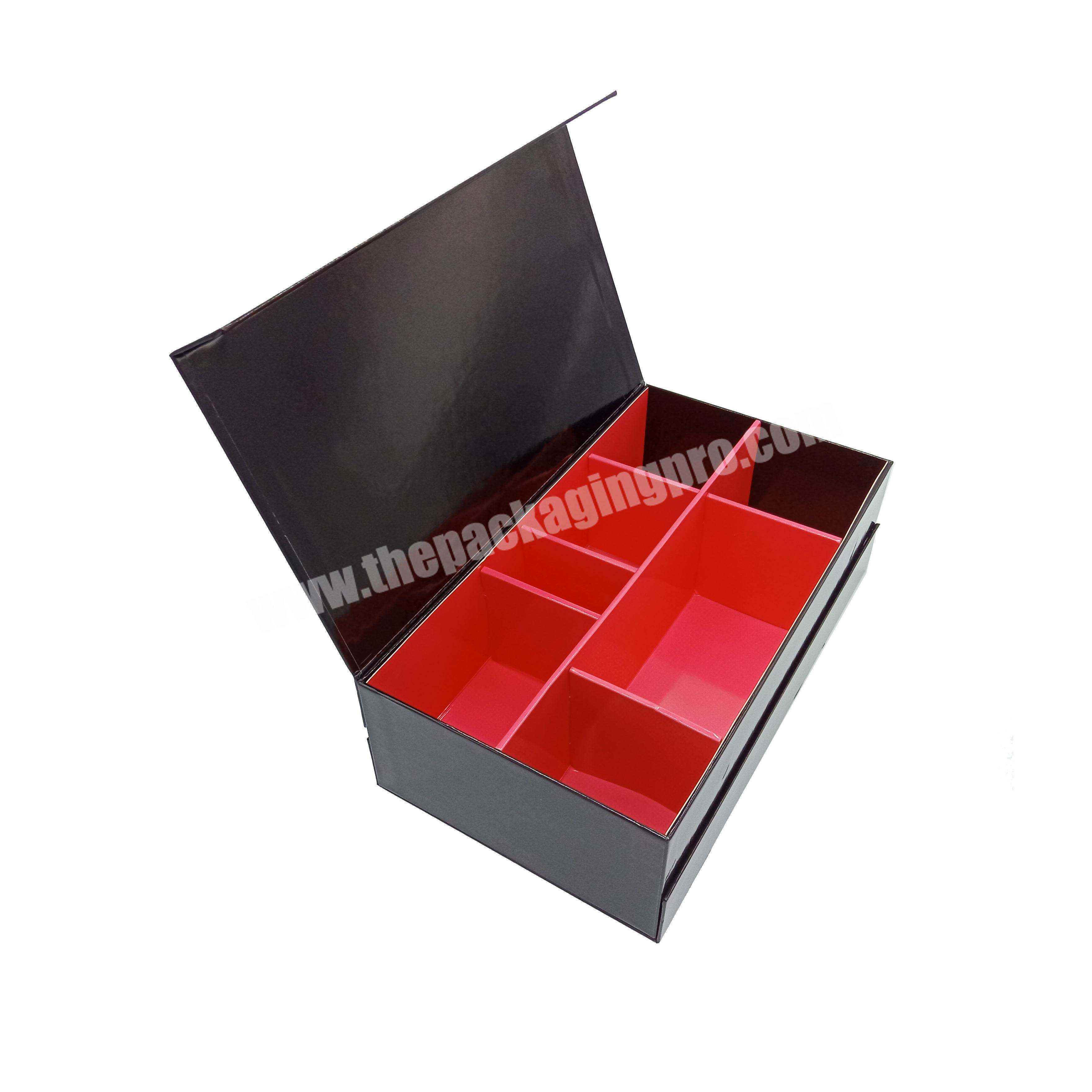 Japanese classic bright surface film hot red hot stamping lunch box sushi box black packaging box sushi packaging