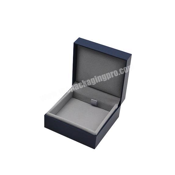 Jewelry blue PU leather plastic watch gift packaging box