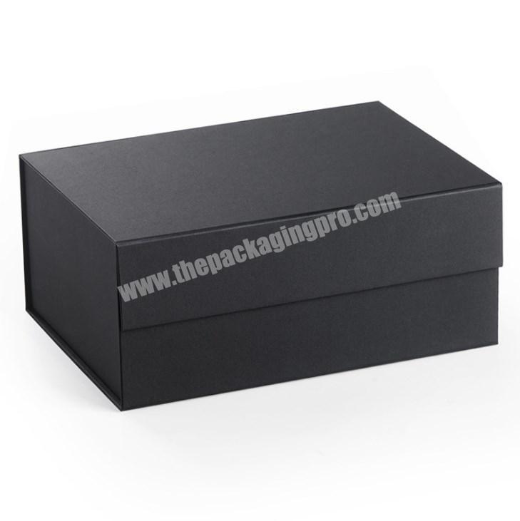 Kexin Custom luxury large black cardboard paper garment clothing gift packaging box
