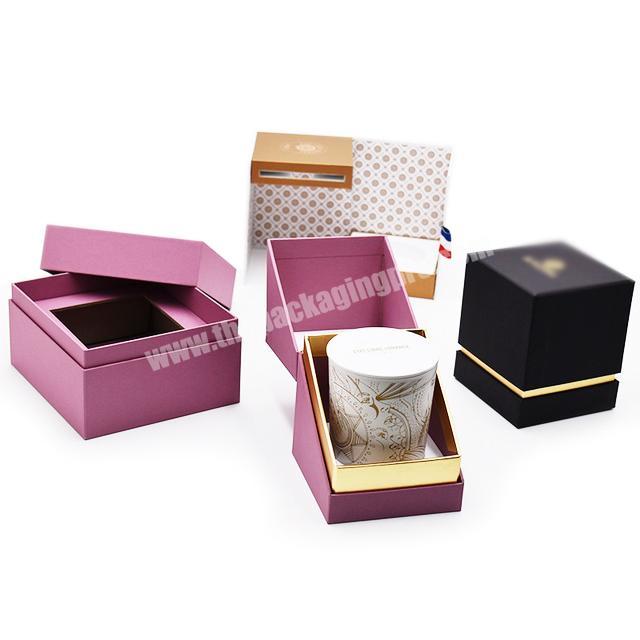 Kexin black parfum verpackung box with insert designs for perfume  luxury candle gift packaging candle jar with packaging