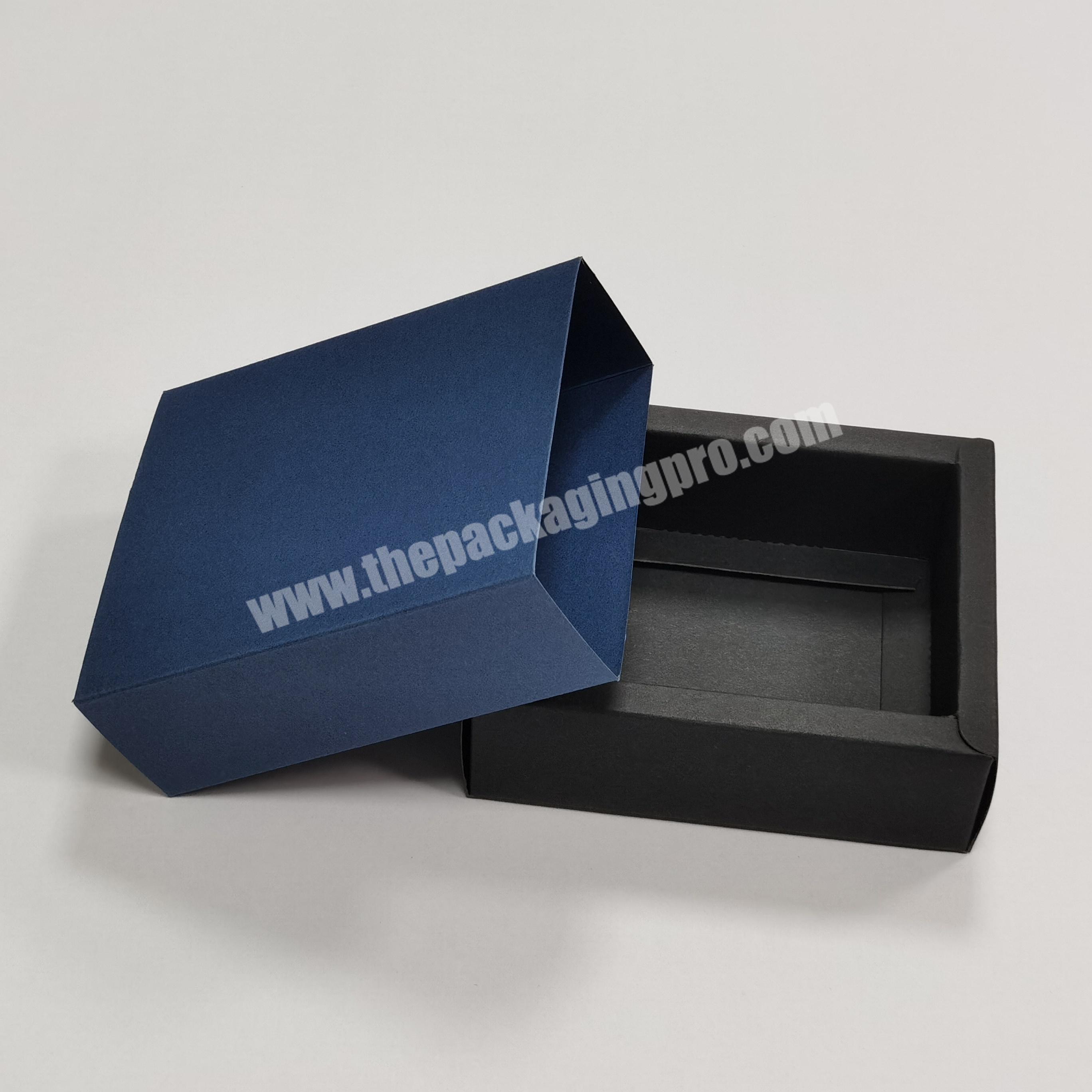 Manufacturer Kraft Paper Drawer Box Blue Black Holiday Gift Box Soap Jewelry Candy Weeding Party Gift Packaging Boxes