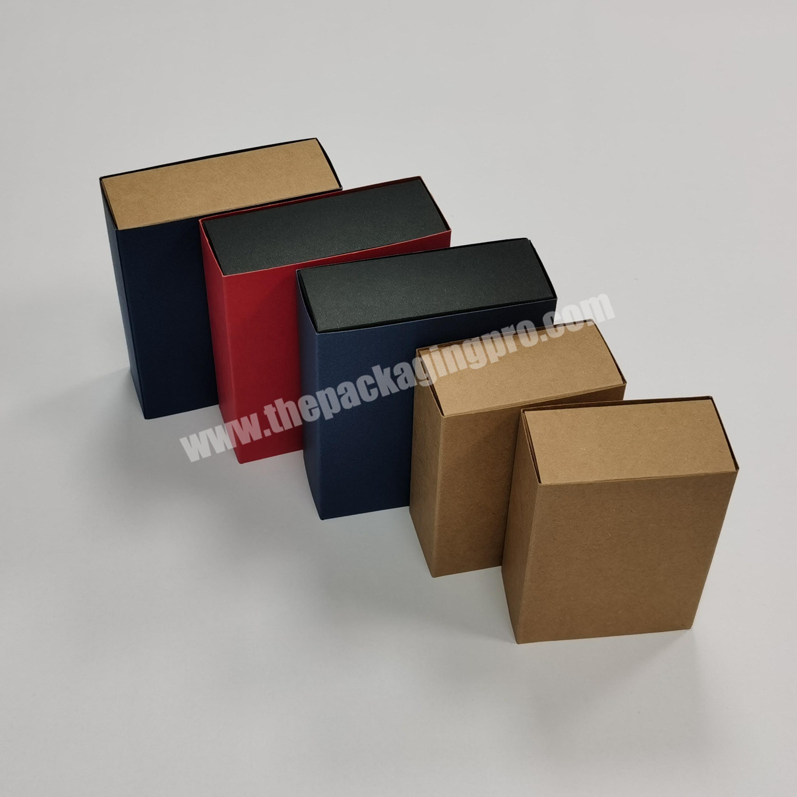 Supplier Kraft Paper Drawer Box Blue Black Holiday Gift Box Soap Jewelry Candy Weeding Party Gift Packaging Boxes