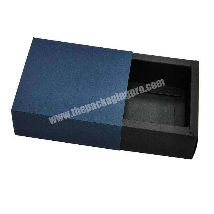 Kraft Paper Drawer Box Blue Black Holiday Gift Box Soap Jewelry Candy Weeding Party Gift Packaging Boxes