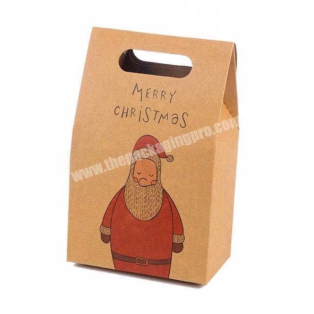 Kraft paper candy bags with handle for party with patch handle
