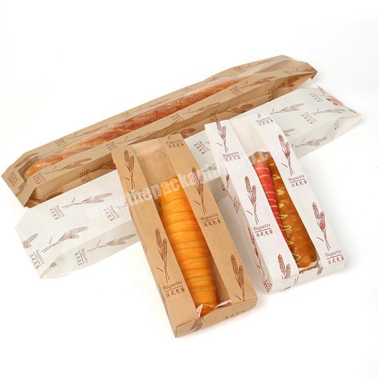 Kraft paper greaseproof paper packing bag for hot dog