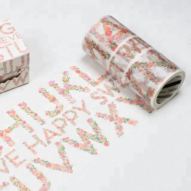 Language charm washi tape paper custom printed