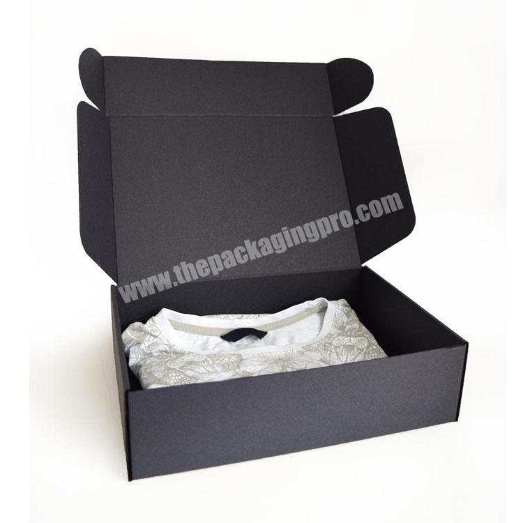 Large Custom printed in bulk A4 Cardboard Matte gift Clothing black packaging boxes