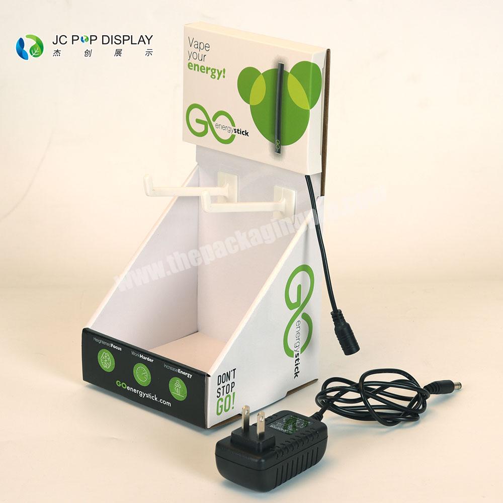 Lcd Led Electronic Cardboard Display Counter With Peg Hook And Lights
