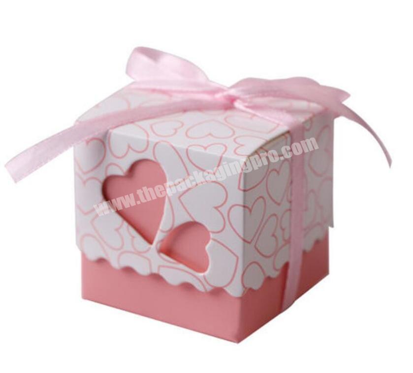 Love heart Cardboard Wedding Candy Gift Box Paper Candy Box