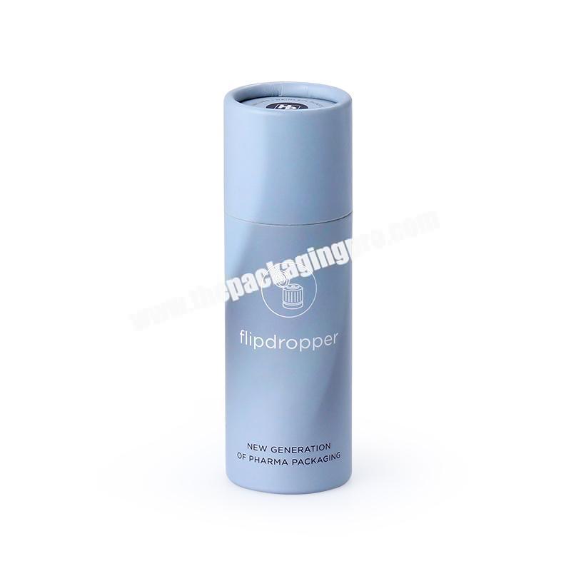 Free design 10ml 30ml 50ml cosmetic cylinder packaging box recycled cardboard tube packaging for bottle