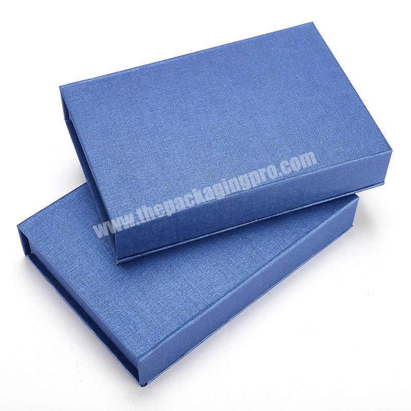 Wholesale Luxury Blue Magnetic Closure Gift Box Folding Cardboard Special Paper Packaging Box For Underwear