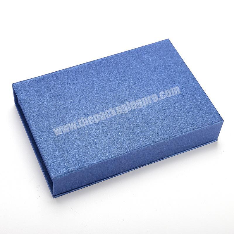 Factory Luxury Blue Magnetic Closure Gift Box Folding Cardboard Special Paper Packaging Box For Underwear