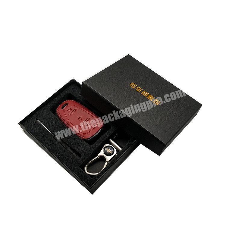 Luxury Brand Famous Car Key Gold Foil Stamp Packing Box Custom Printing Lid Gift Case Boxes With Logo Design On Top