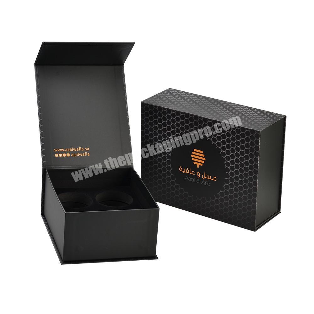 Luxury Custom Logo Print Cardboard Honey Jar Box Glass Bottle Paper Packaging Gift Box For Honey Packing Box