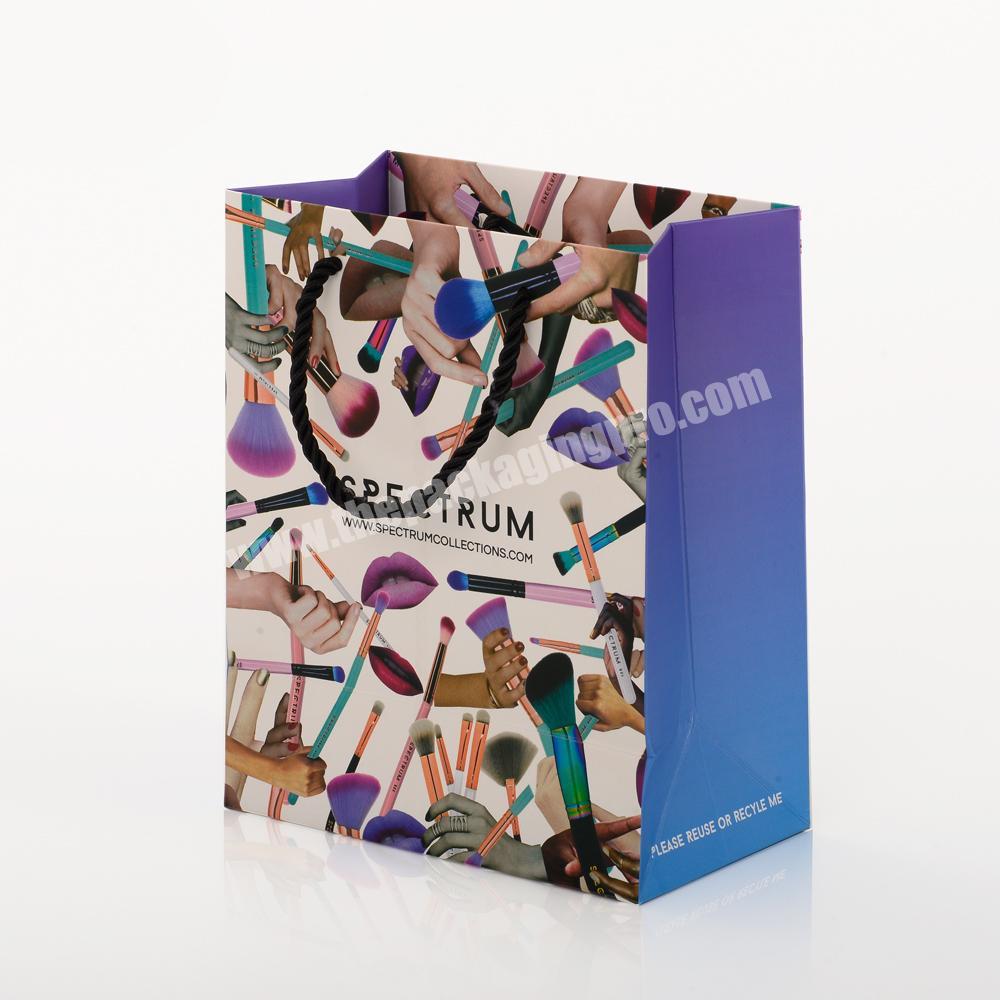 Luxury Custom Print Gift Paper Shopping Bag packaging bags for lip gloss