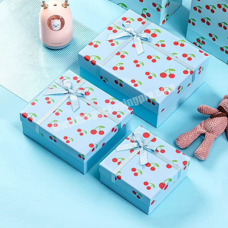 Luxury Custom Printing Hard Recycled Small Gift Jewelry Rectangle Box Cardboard Wedding Packaging Drawer Paper Box With Bow