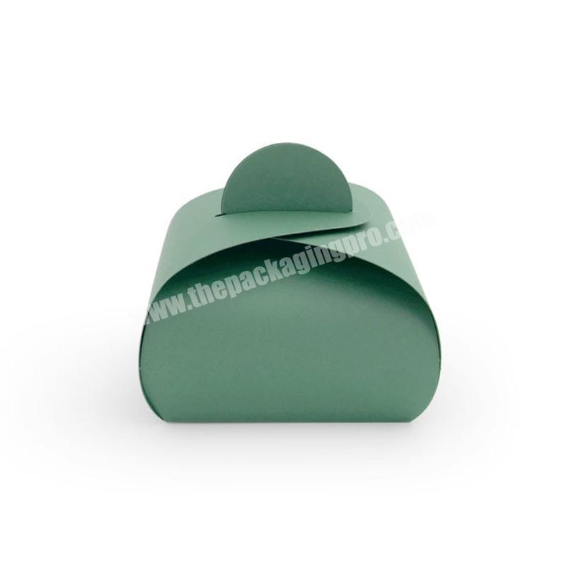 Luxury Custom logo printed solid color green small pop up paper gift box