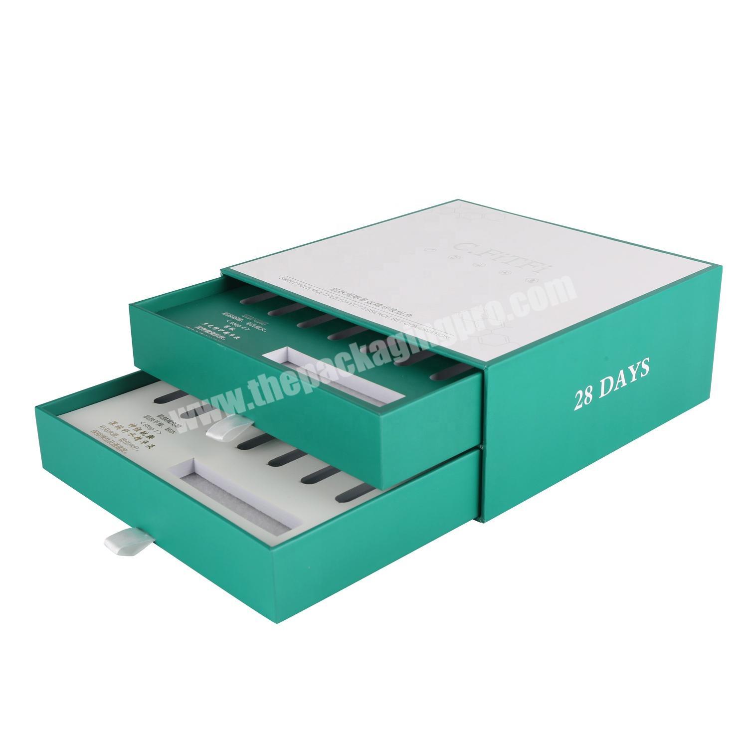 Luxury Double Drawer Custom Paper Gift Boxes Customise Cardboard Packaging Box Cosmetic