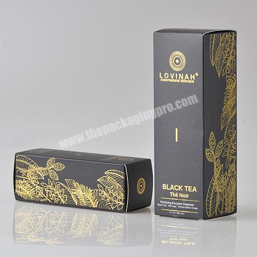 Luxury Gold foil Custom Logo Paper Packaging Box Beauty Cosmetic Paper Box