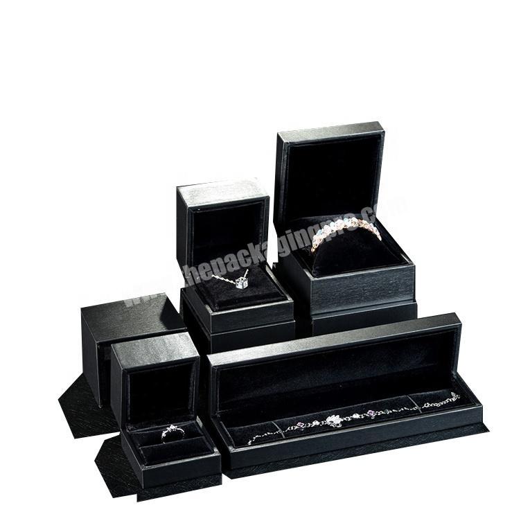 Luxury black plastic watch bangle bracelet jewelry box with pillow watch box