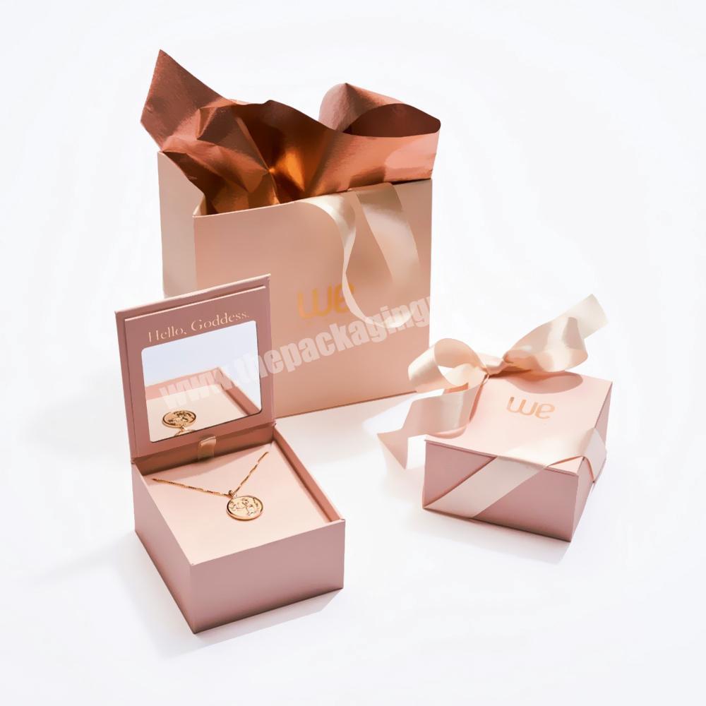 Luxury cardboard jewelry jewellery packaging box and paper bag