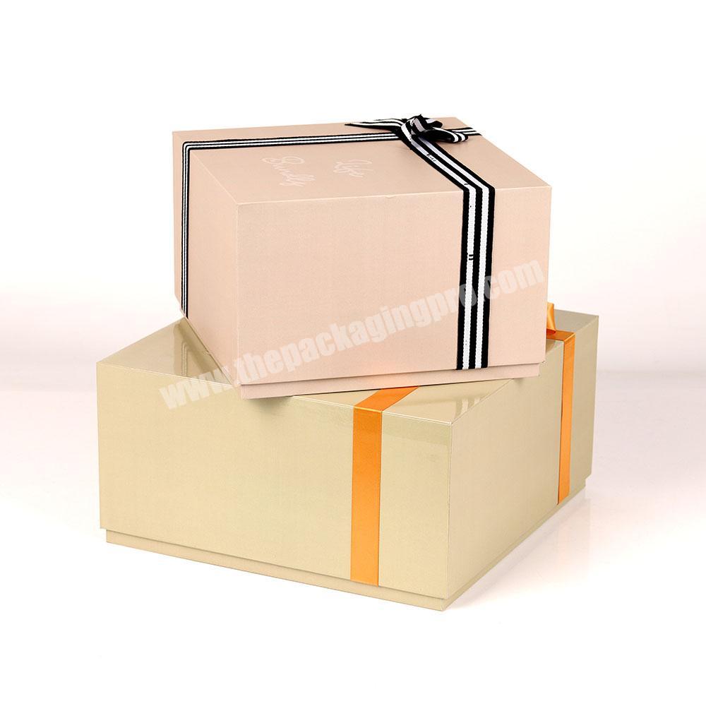 Luxury custom gift box cardboard packaging gifts black rigid gift box with lid
