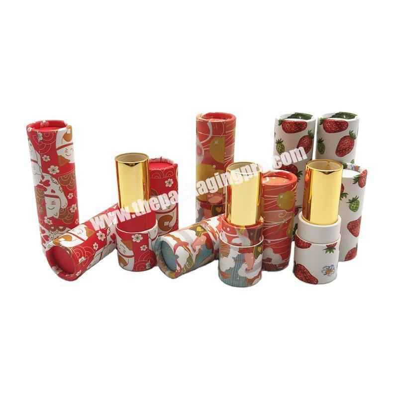 Factory manufacture empty lipstick tube galore packaging biodegradable lipstick paper tube cardboard paper lipstick tube
