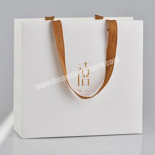 Luxury customized series black and white custom paper bag string