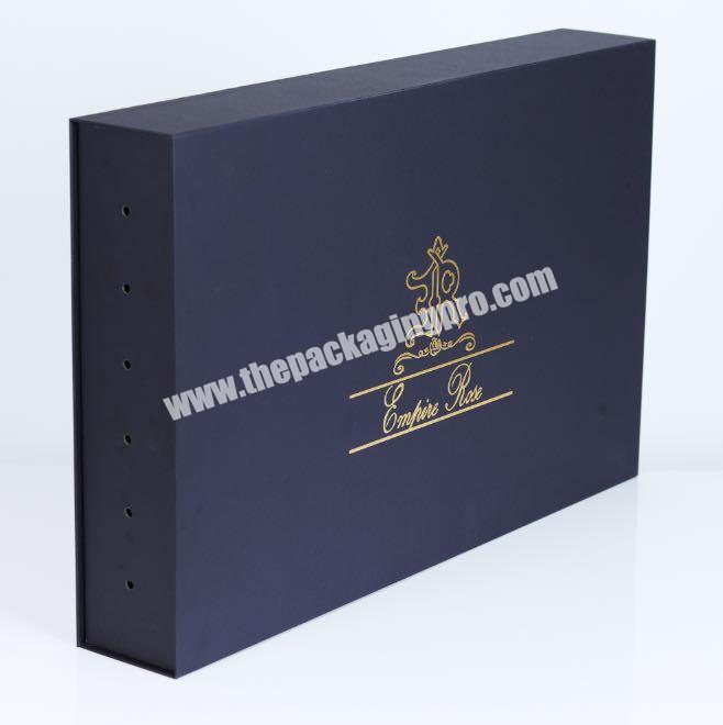 Custom Luxury Logo Printed Flat Folding Large Gift Boxes With Magnetic Lid