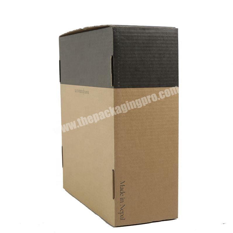 Custom black fancy paper folding box for cosmetic product packaging with debossed logo