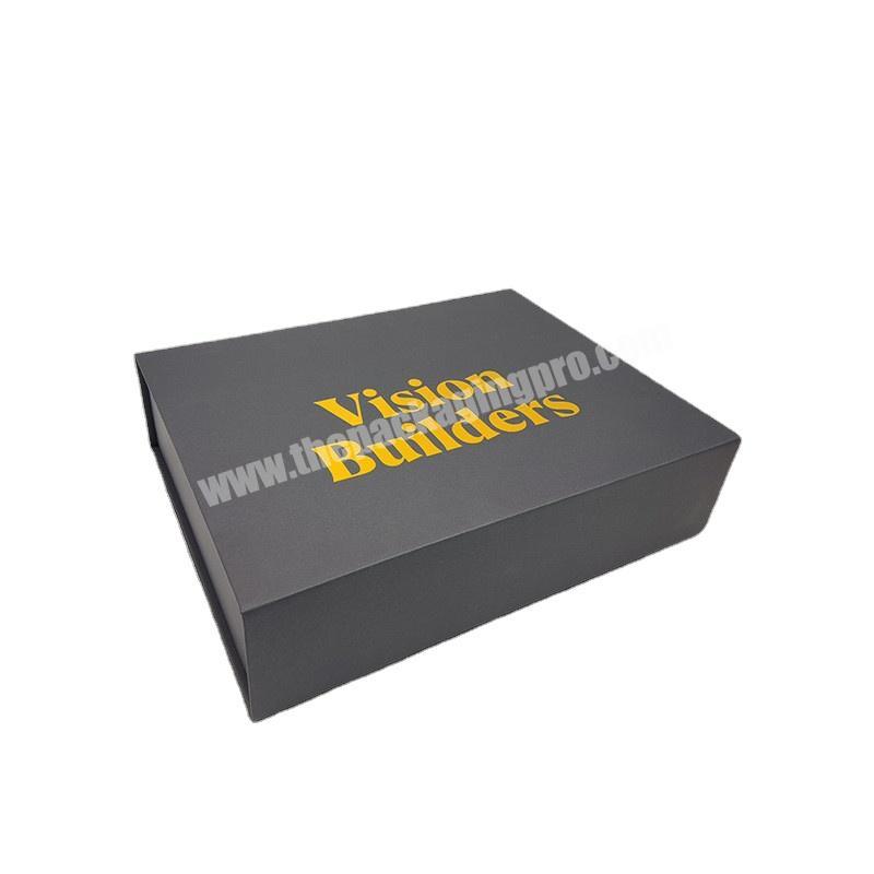 Magnet Box Digital Black Card Hot Stamping Gift Box  Extra Large Black Gift Box in Guangzhou