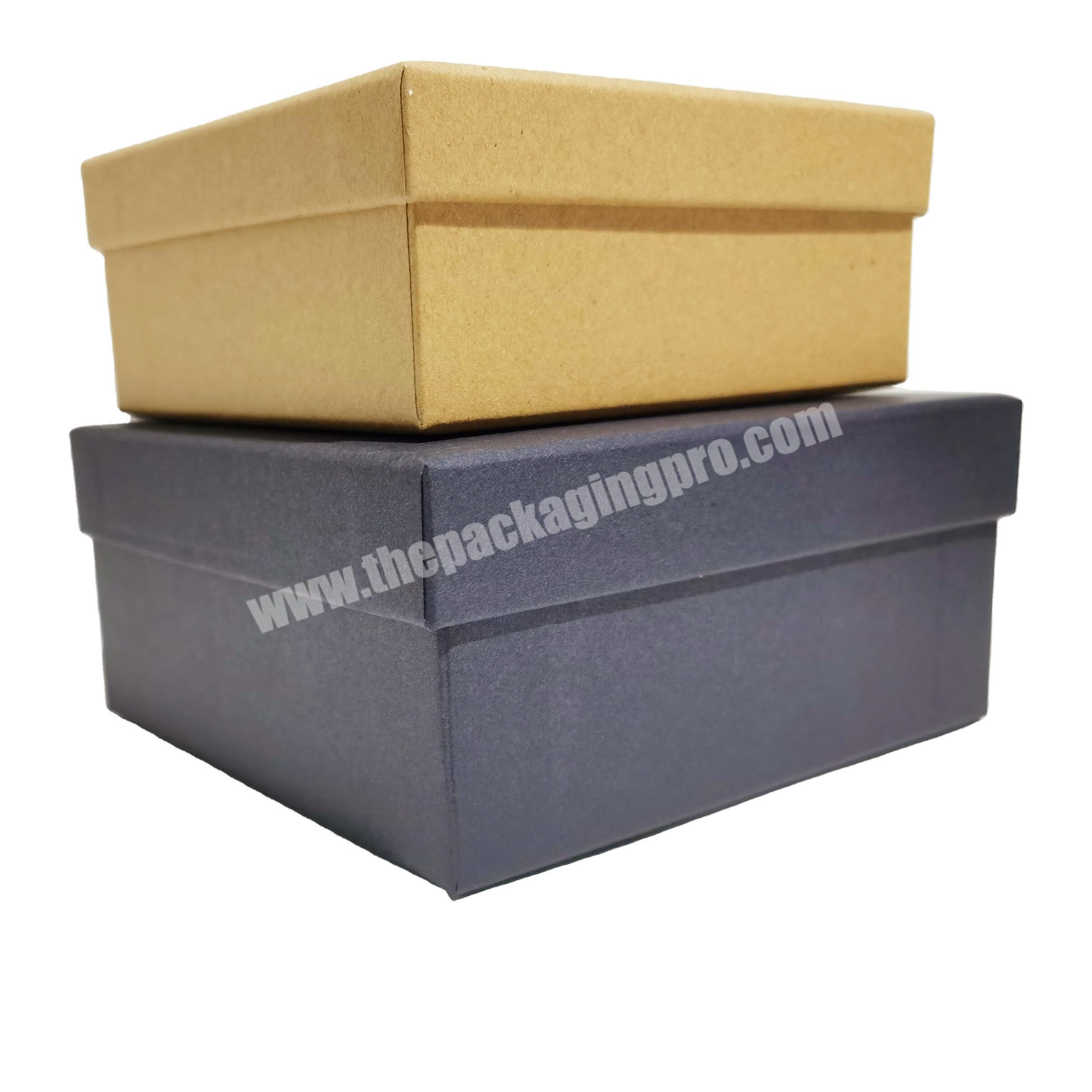Manufacturer Custom Printed Paper Kraft Box Brown Box Cardboard Craft Lid and Bottom Packaging Gift Boxes With Removable Lid