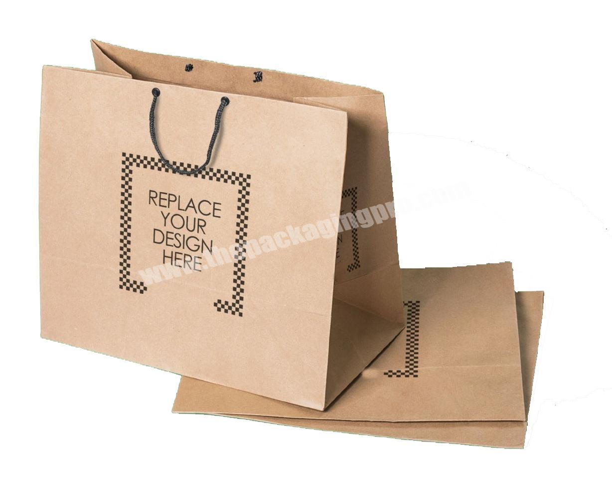 Manufacturer custom wedding gifts packing bulk brown kraft shopping paper bags with handles