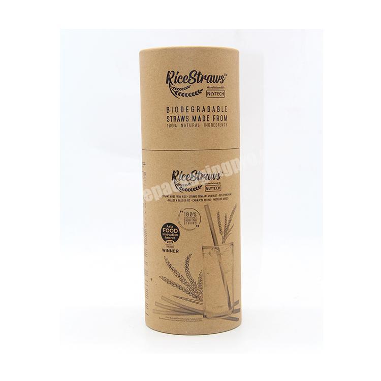 Manufacturer design strong kraft cardboard 100% recycled paper tube box perfume packaging