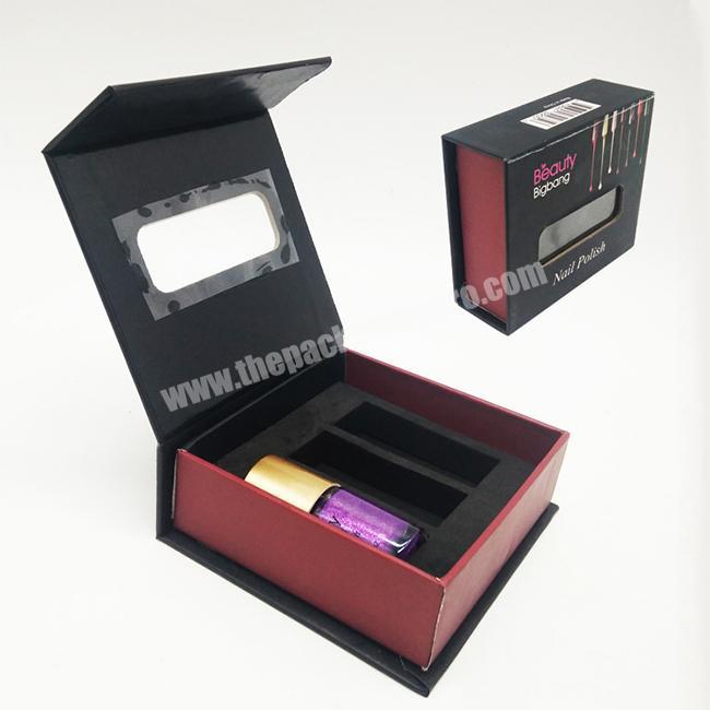 Manufacturer luxury custom hard paper box magnetic box for nail polish