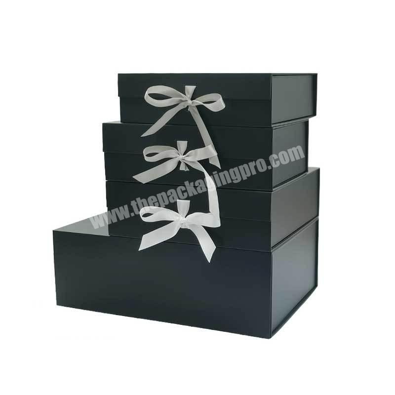 Manufacturer magnet clamshell black portable cardboard cosmetic storage gift cosmetics box