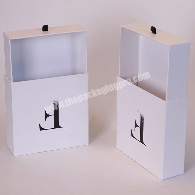 Modern Style White Black Wrapping Paper Small Packaging Fancy Boxes With Customized Logo