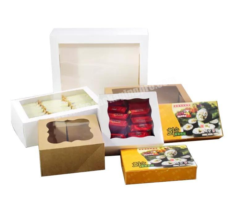 More colors candy gift packaging high quality customized size paper boxes with window