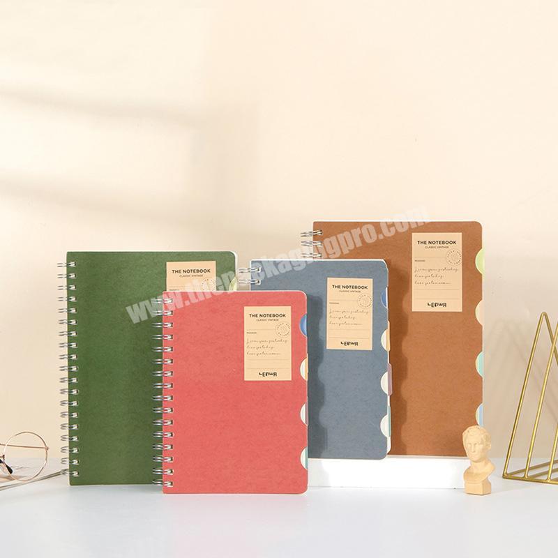 Multi design custom B5 A5 A6 paper spiral journal notebook