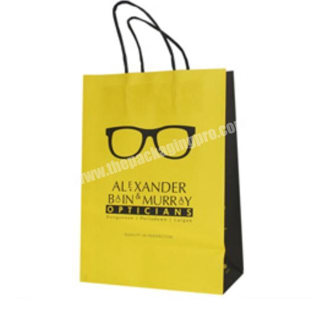 New Design Customized Logo Recycled Packaging Glasses Optical Shop Eyewear Gift Eyeglasses Paper Bag