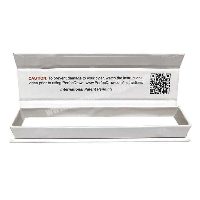 New design Magnetic closure matte white foldable cosmetic eyeliner tube packaging gift rigid paper cardboard box custom