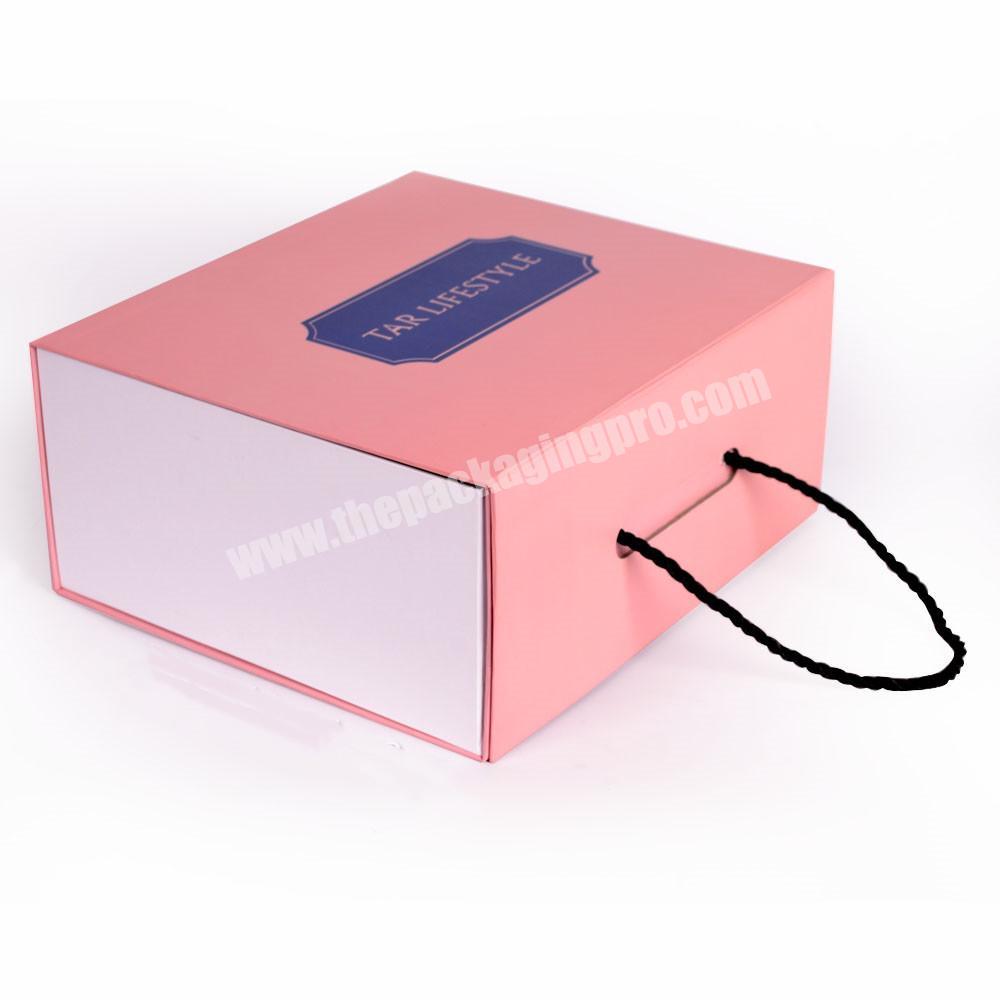 New style magnet lock luxury clothing handbag shoe foldable gift packaging boxes custom design